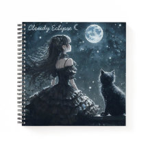 Caderno Espiral Princesa das Trevas e Gato