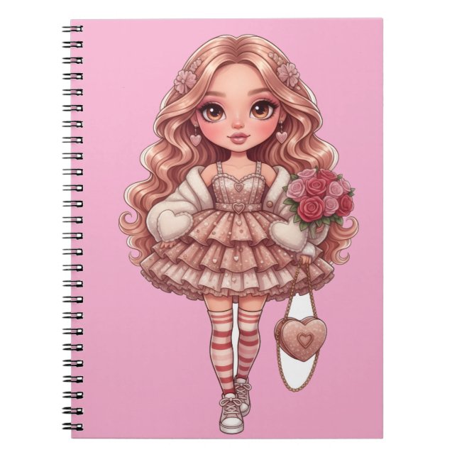 Caderno Espiral princesa de copas dall (Frente)