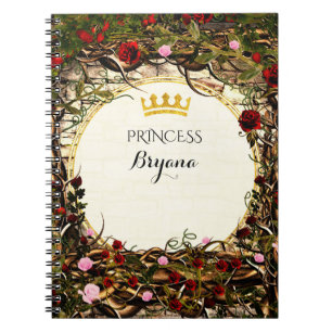 Caderno Espiral Princesa do Conto de Fadas Vintage Briar Rose Eleg