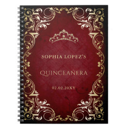 Caderno Espiral Princesa Dourada russa Tiara Quinceanera