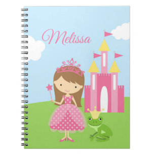 Caderno Espiral Princesa personalizada Caderno/Diário para menina