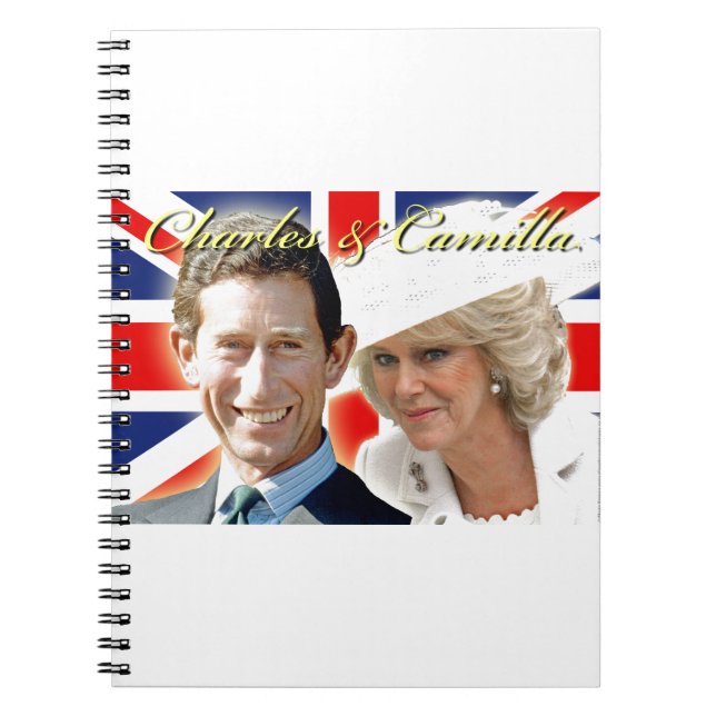 Caderno Espiral Príncipe Carlos & HRH Duquesa Cornwall (Frente)