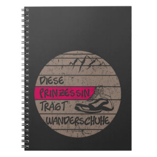 Caderno Espiral Prinzessin trägt Wanderschuhe, Sonnenuntergang