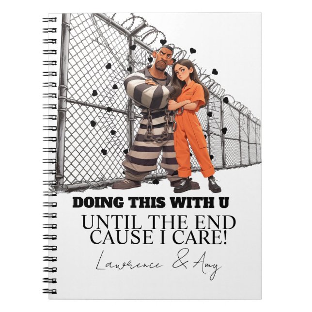 Caderno Espiral Prison Cards Long Distance Doing Time (Frente)