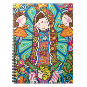 CADERNO ESPIRAL PRO CUSTOMIZÁVEL DE VIRGEN DE GUADALUPE CARICATURA