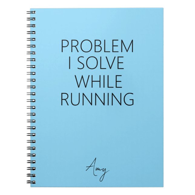 Caderno Espiral problema que resolvo enquanto corro (Frente)