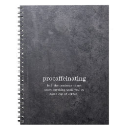 Caderno Espiral Procaffeinating