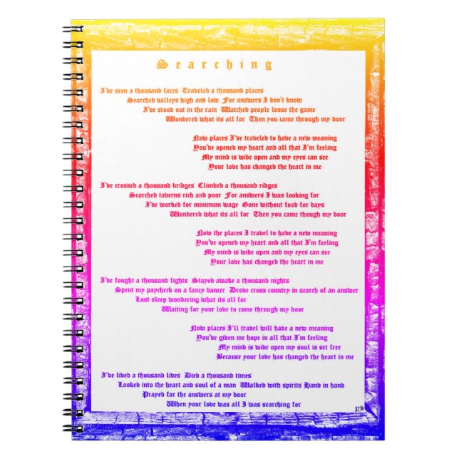 Caderno Espiral Procurando (Frente)