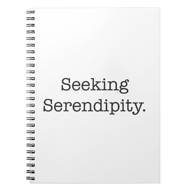 Caderno Espiral Procurando Serendipidade (Frente)