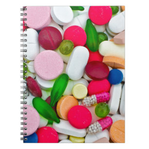 Caderno Espiral Produto personalizado de pílulas coloridas