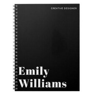 Caderno Espiral Professional Black & White Modern Business
