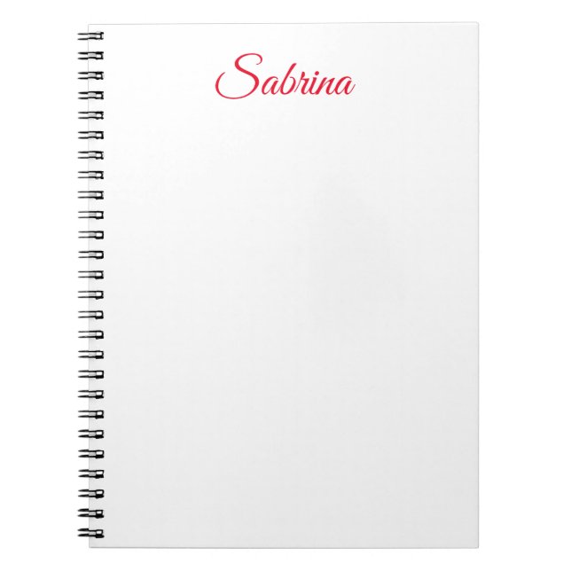 Caderno Espiral Professional classical handwriting name custom (Frente)