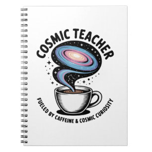 Caderno Espiral Professor Cósmico Café e Curiosidades da Galáxia