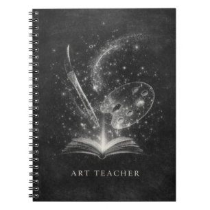 Caderno Espiral Professor de Arte Constelação de Poeira de Giz Art