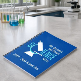 Caderno Espiral Professor de Ciência | Notebook Personalizado Micr
