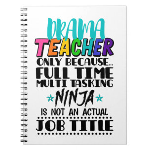 Caderno Espiral Professor De Drama Apenas Porque Multitarefa De Te
