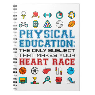 Caderno Espiral Professor de educação física Phys Ed Gym Coach