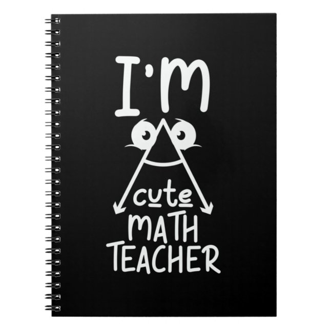 Caderno Espiral Professor De Matemática Sou Professora De Matemáti (Frente)