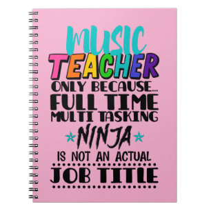 Caderno Espiral Professor De Música Apenas Porque Multitarefa De T