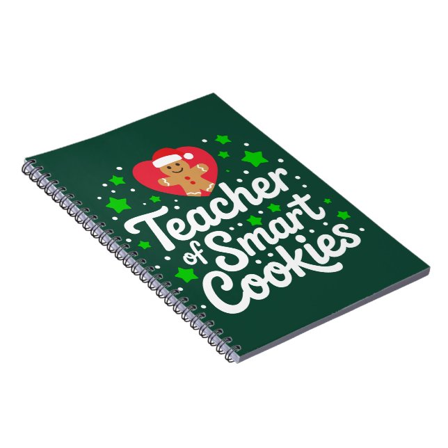 Caderno Espiral Professor de Natal de Biscoitos Inteligentes Vida  (Lado Direito)