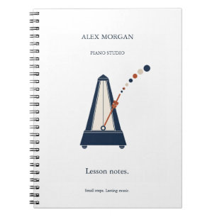 Caderno Espiral Professor de Piano Metrônomo Pequenos Passos