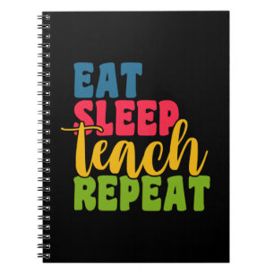Caderno Espiral Professor de presentes   Repetir o Ensino do Sono