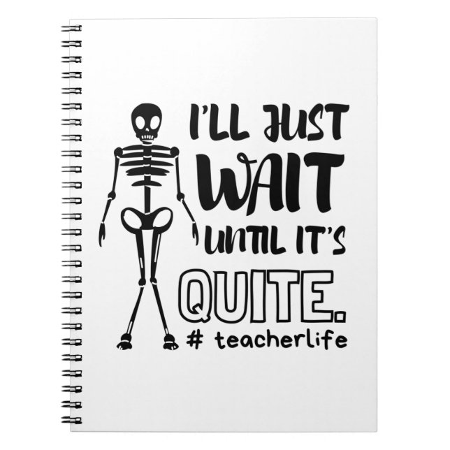 Caderno Espiral Professor de Queda de Halloween (Frente)
