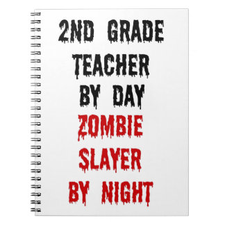 Caderno Espiral Professor de segundo grau Zombie Slayer