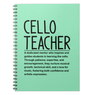 Caderno Espiral Professor de violoncelo