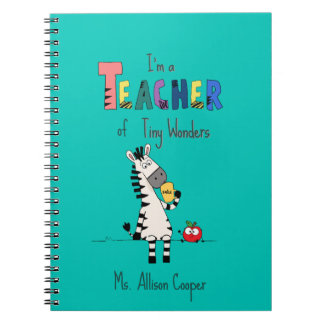 Caderno Espiral Professor de Zebra Fofo