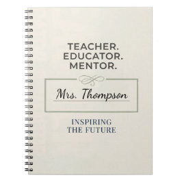Caderno Espiral Professor. Educador. Mentor. Presente Personalizad