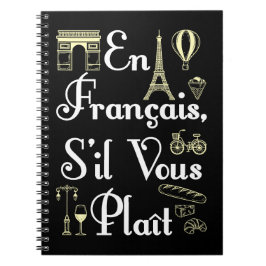 Caderno Espiral Professor francês En Francais S'il Vous Plait
