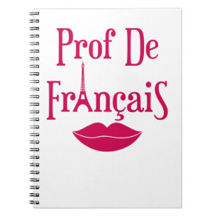 Caderno Espiral Professor francês Madame Women