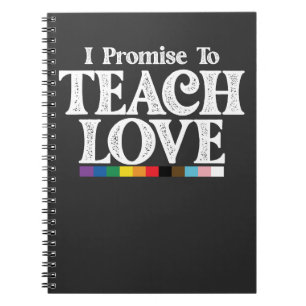 Caderno Espiral Professor Orgulho LGBT Eu Prometo Ensinar Amor Gay