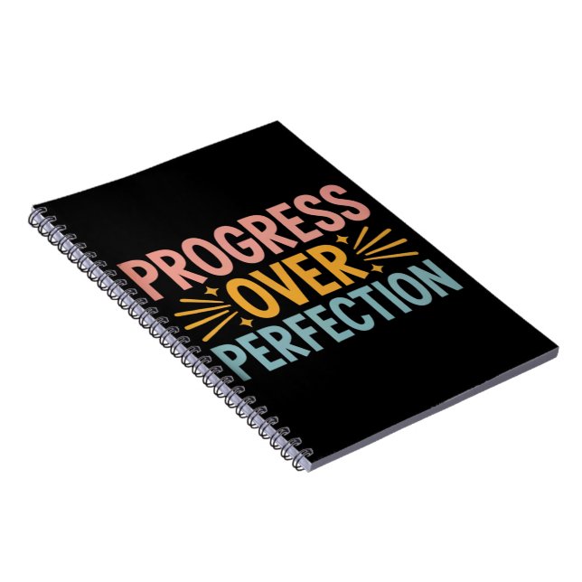 Caderno Espiral Professor Progresso em vez de Perfeição Volta às A (Lado Direito)