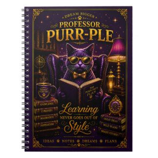 Caderno Espiral Professor Purr-Ple™