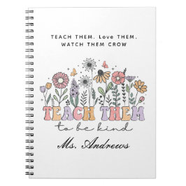 Caderno Espiral Professor Retro, Ensine-os a serem gentis