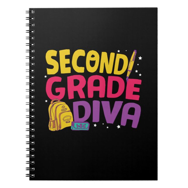 Caderno Espiral Professor segundo de presentes | Segundo grau Diva (Frente)
