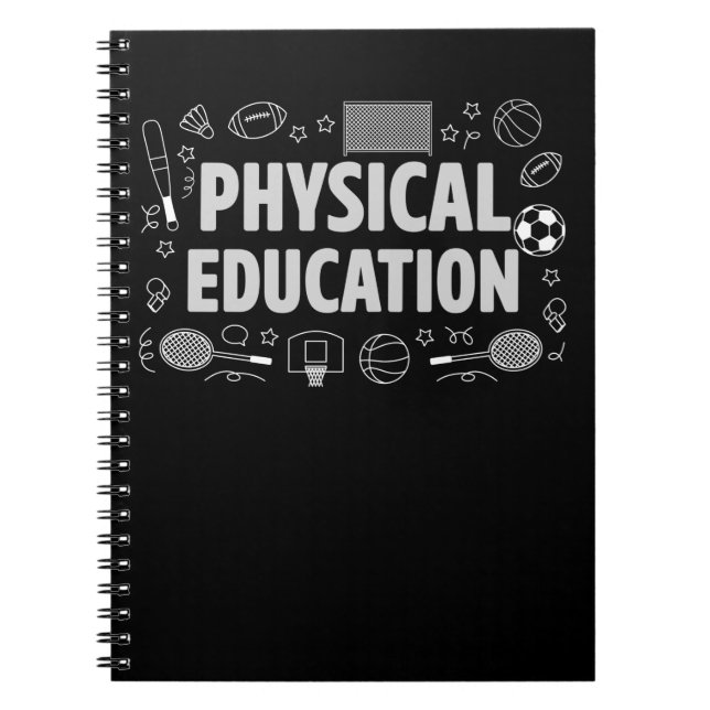Caderno Espiral Professora de Educação Física Desenvolve Ensino PE (Frente)