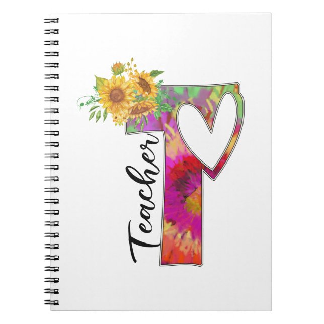 Caderno Espiral Professora de Flores de Arte (Frente)