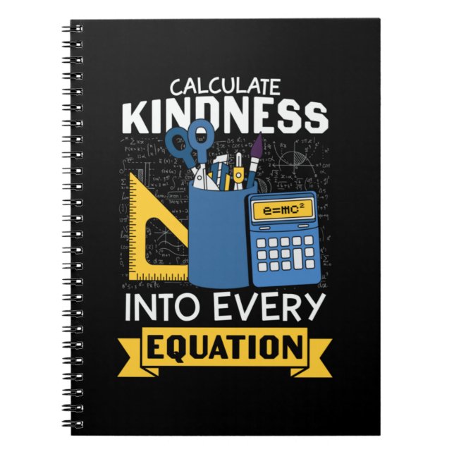 Caderno Espiral Professora de Matemática Calcula gentileza (Frente)