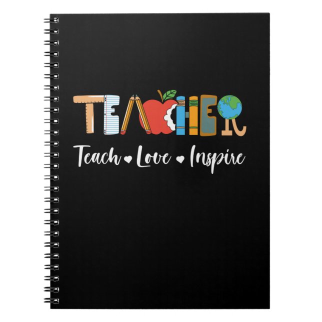 Caderno Espiral Professora Dotada Adorável Professora (Frente)