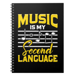 Caderno Espiral Professora Música É Meu Segundo Idioma