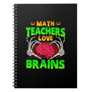 Caderno Espiral Professores de Matemática Cérebros Esqueletos Hall