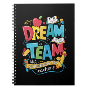 Caderno Espiral Professores do Jardim de Infância do Dream Team de