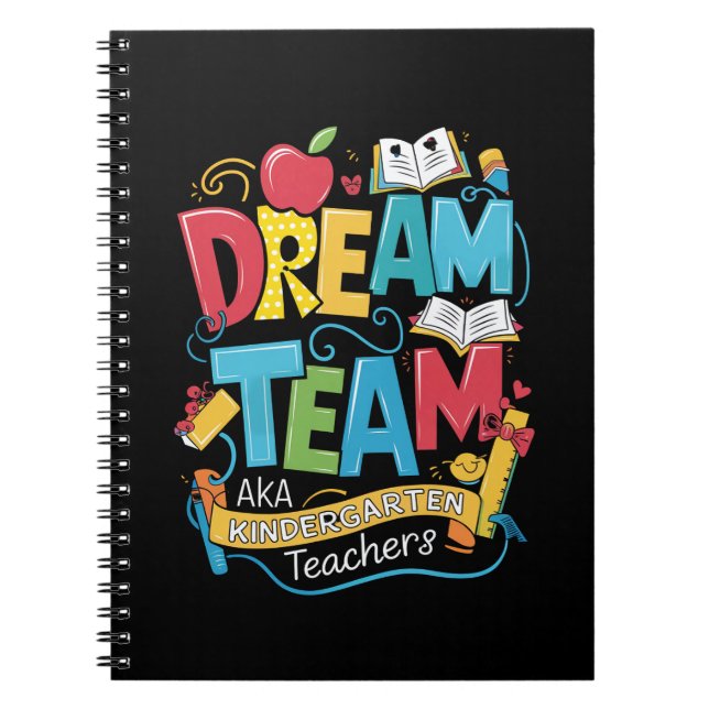 Caderno Espiral Professores do Jardim de Infância do Dream Team de (Frente)
