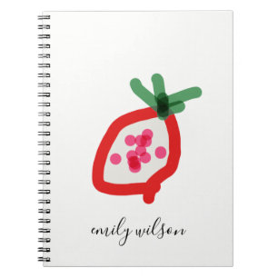 Caderno Espiral Professores modernos na escola Fruta de dragões d