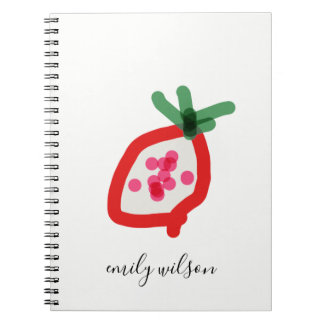 Caderno Espiral Professores modernos na escola Fruta de dragões de