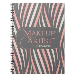 Caderno Espiral Profissional de maquiagem rosa