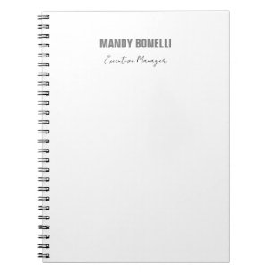 Caderno Espiral Profissional elegante moderno minimalista adiciona